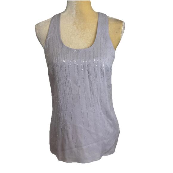 Tibi Tops - Tibi Lavender Sequin Scoop Neck Tank